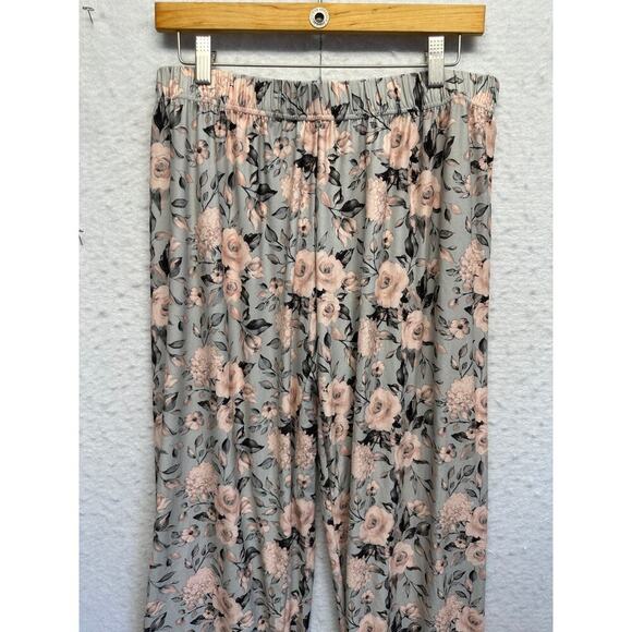Jason Wu Ink Floral Print Pajama Bottoms Sleepwear Large SILKY SOFT EUC - Picture 3 of 7